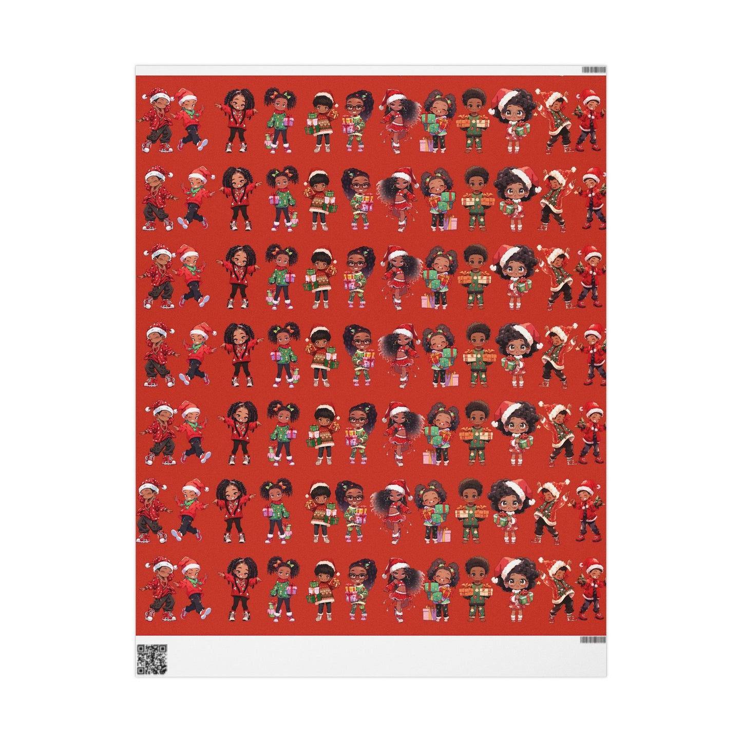 Afrocentric Holiday Paper, Cultural Christmas Wrapping Paper, Diverse Wrapping Paper, African American Christmas Wrapping Paper, Cultural Gift Wrap, Afrocentric Wrap, Children Christmas Wrapping Paper, Ethnic Gift Wrap