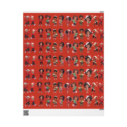 Afrocentric Holiday Paper, Cultural Christmas Wrapping Paper, Diverse Wrapping Paper, African American Christmas Wrapping Paper, Cultural Gift Wrap, Afrocentric Wrap, Children Christmas Wrapping Paper, Ethnic Gift Wrap