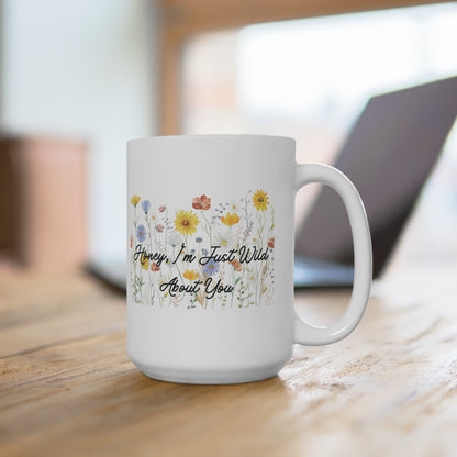 Valentine's Wildflower Mug, Soulmate Mug, Floral Valentine Mug, Sweetheart Mug, Inspirational Valentine Mug