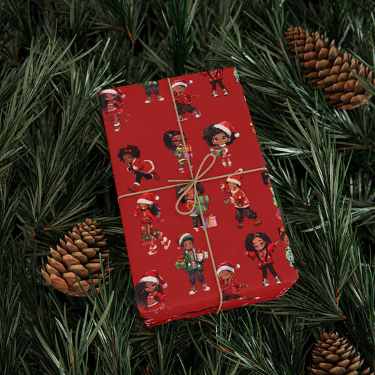 Afrocentric Holiday Paper, Cultural Christmas Wrapping Paper, Diverse Wrapping Paper, African American Christmas Wrapping Paper, Cultural Gift Wrap, Afrocentric Wrap, Children Christmas Wrapping Paper, Ethnic Gift Wrap