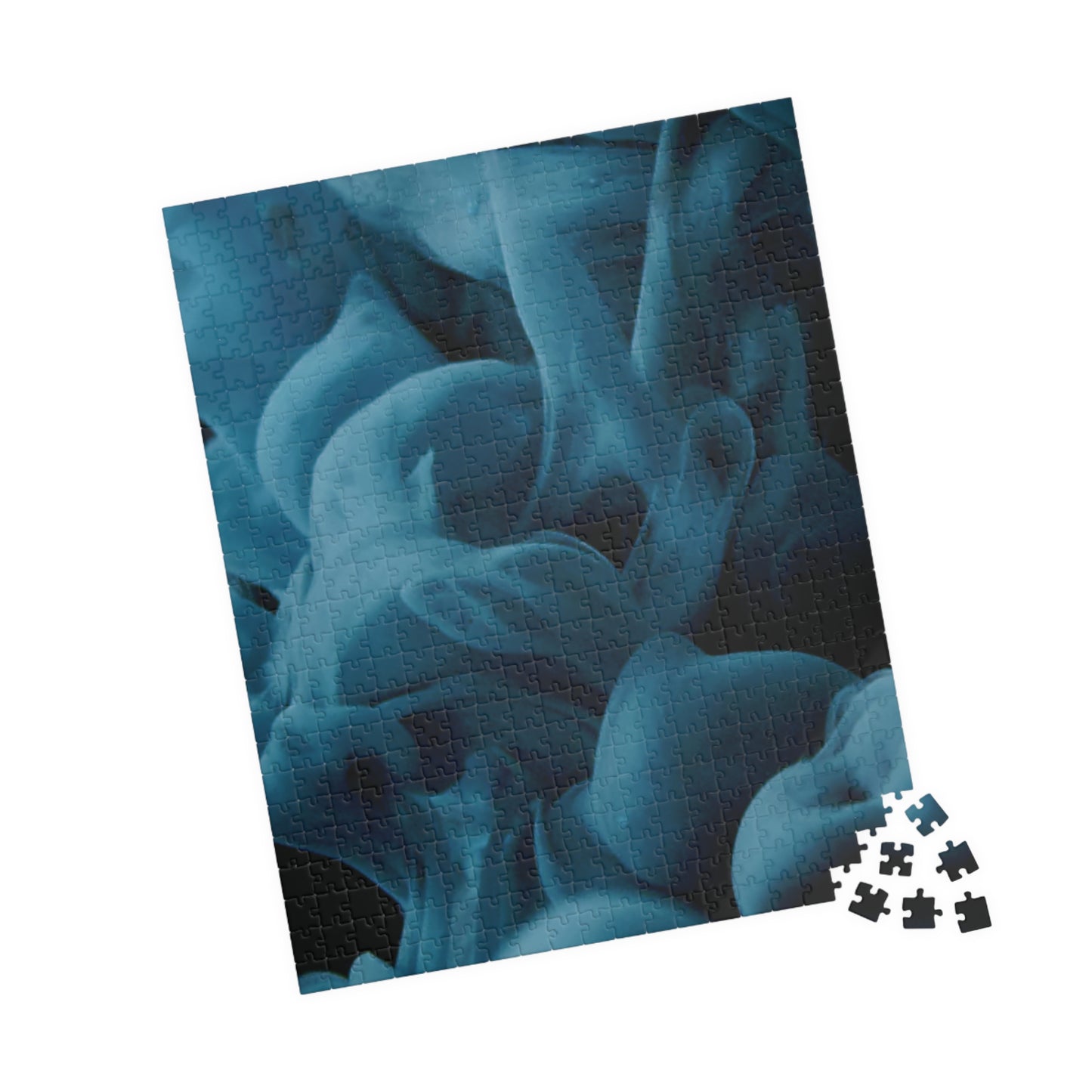 Smoky Blue Abstract Puzzle, Blue Vibrant Puzzle, Challenging Blue Puzzle, Blue Difficult Puzzle, Blue Gradient Puzzle, Difficult Blue Jigsaw