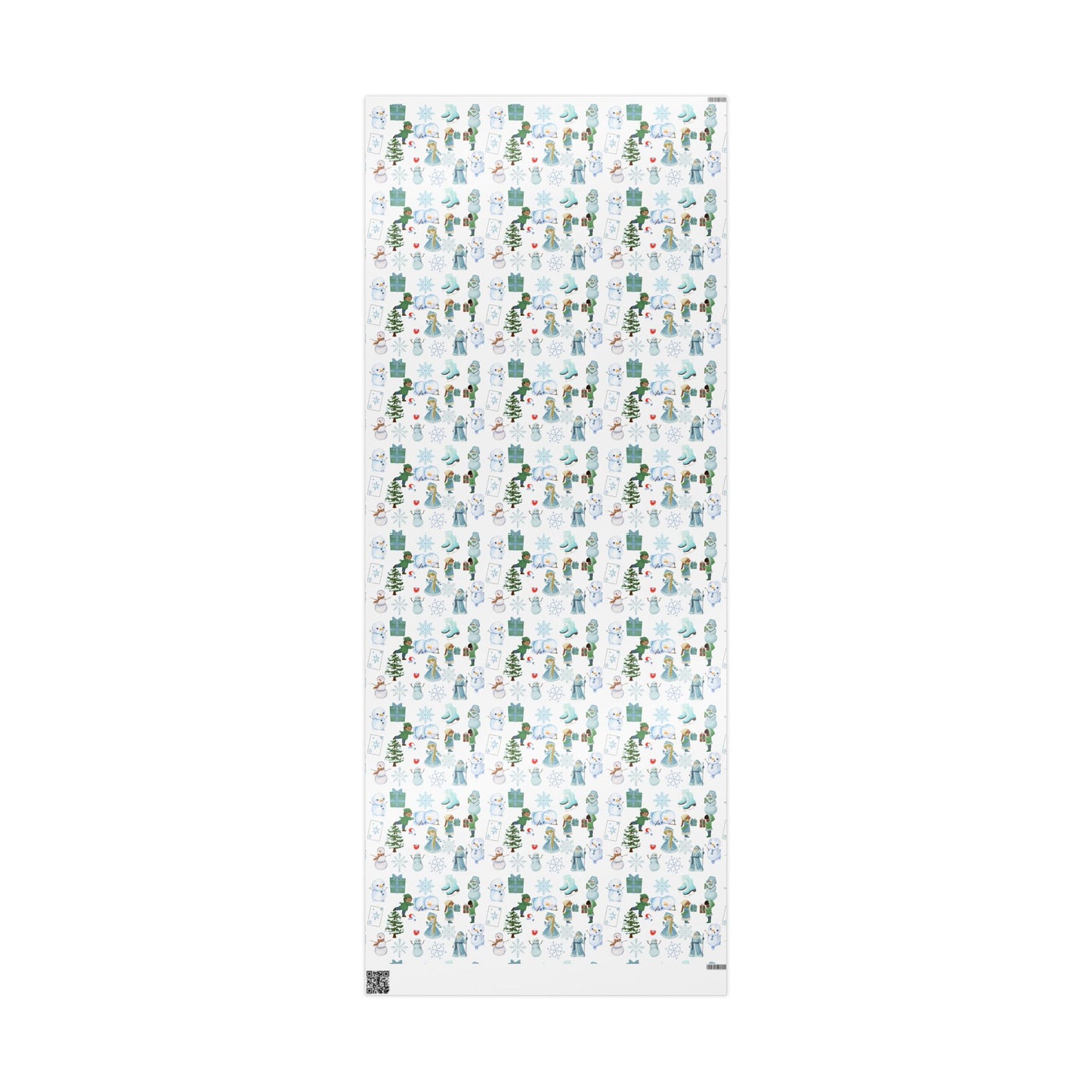 Wonderland Wrapping Paper Roll Snowman Winter Fun Gift Wrap Holiday Christmas Presents Children Festive Party