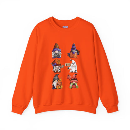 Spooky Gnome Sweatshirt, Double-Sided Halloween Gnome Pullover, Gnome Themed Apparel, Halloween Gnome Crewneck, Halloween Gnome Pullover,  Spooky Gnome Shirt, Unisex Gnome Sweatshirt