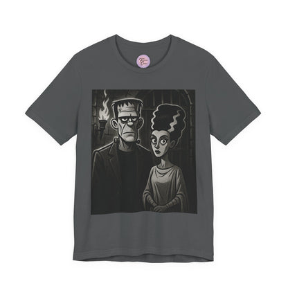 Frankenstein Couple Tee, Bride Of Frankenstein Shirt, Monsters Dark Aesthetic Tee, Universal Monsters Tee,  Monster Couple Shirt, Creepy Couple Shirt, Frankenstein Retro Graphic Tee, Bride Of Frankenstein