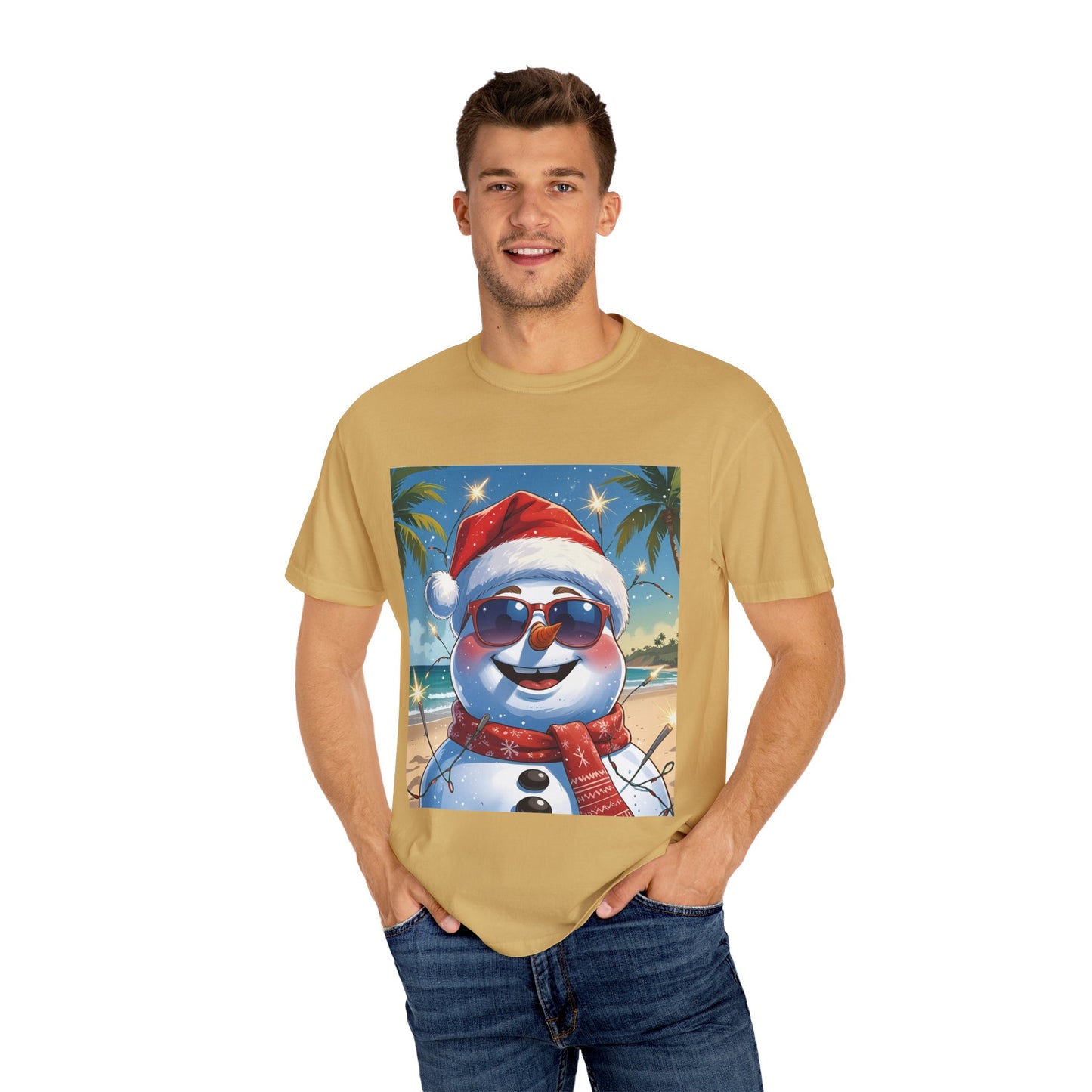 Beach Snowman Tee, Cool Snowman Summer Tee, Merry Snowman Beach Tee, Sunny Snowman Shirt, Snowman On Beach Tee, Snowman In Sunglasses Shirt, Snowman Summer Tee, Snowman In July Tee, Summer Xmas Tee,