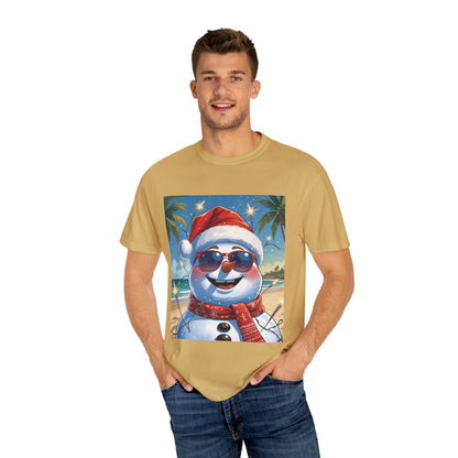 Beach Snowman Tee, Cool Snowman Summer Tee, Merry Snowman Beach Tee, Sunny Snowman Shirt, Snowman On Beach Tee, Snowman In Sunglasses Shirt, Snowman Summer Tee, Snowman In July Tee, Summer Xmas Tee,