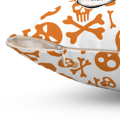 Accent Skull Pillow, Day Of The Dead Pillow, Floral Skull Pillow, Skeleton Skull Pillow, Skull Throw Pillow, Décor Halloween Pillow, Skull Accent Pillow, Spooky Throw Pillow, Skull Pillow,