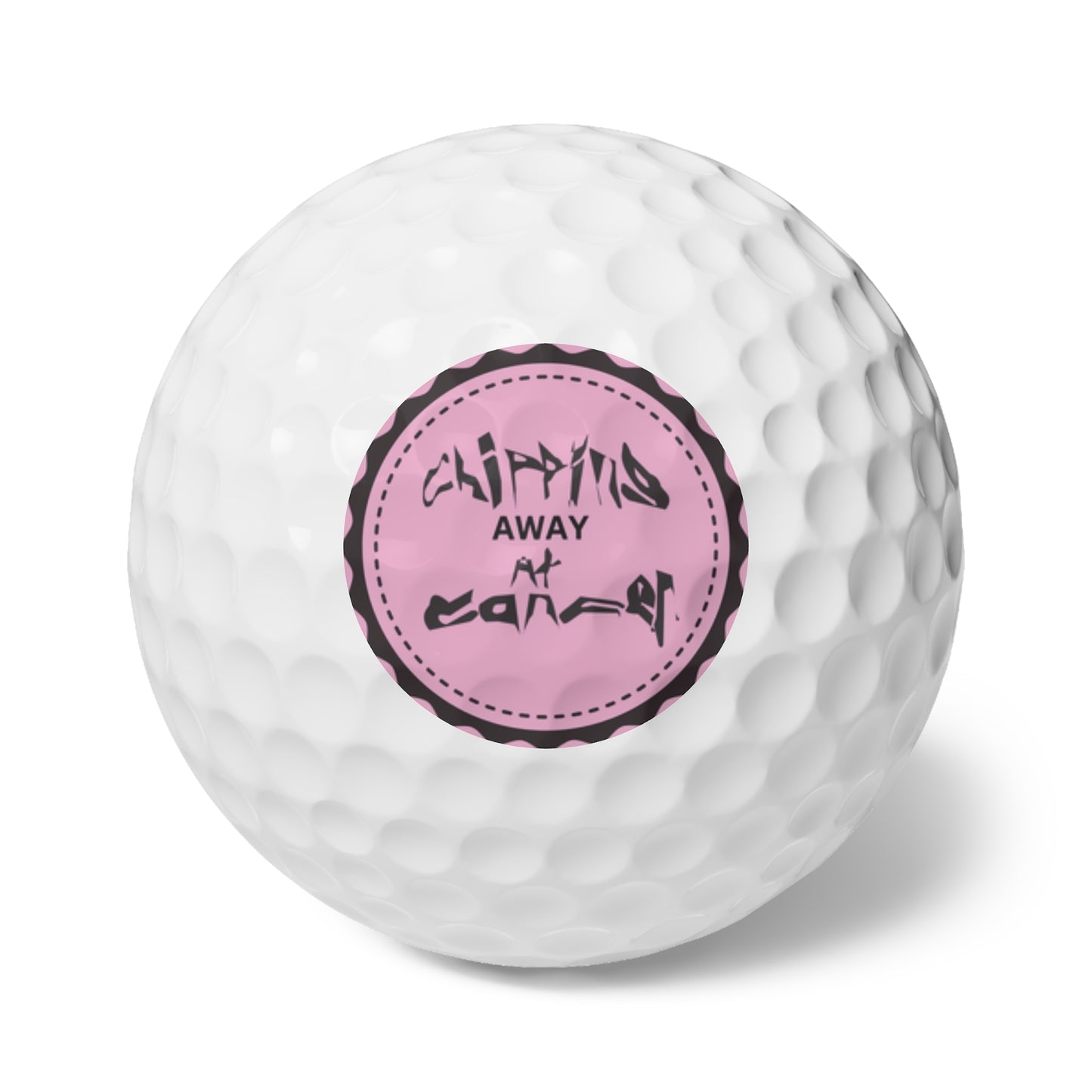 Chipping Away At Cancer Golf Ball, Charity Golf Ball, Golf Ball Message, Designer Golf Ball, Inspirational Golf Ball, Cancer Fundraiser Gift, Unique Golf Ball Gift, Pink Golf Balls, Golf Tournament Gift