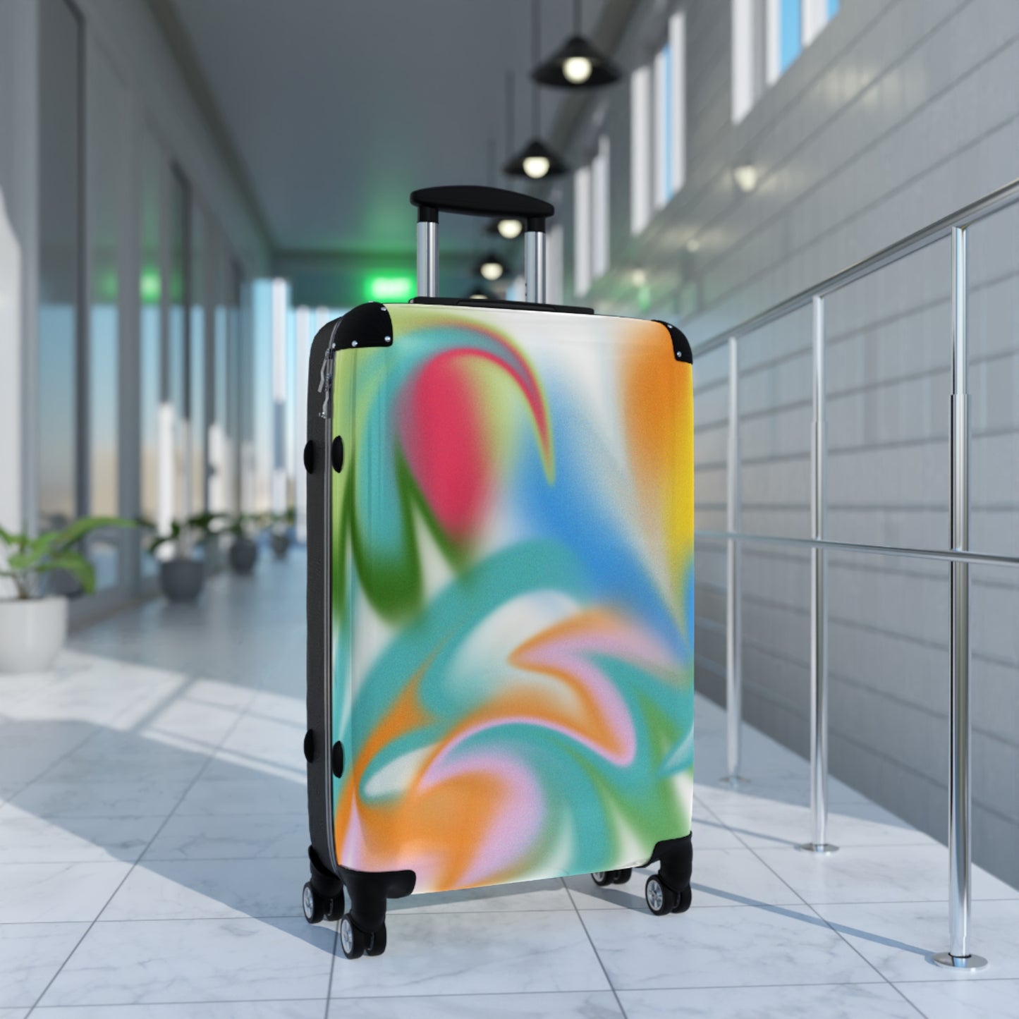 Abstract Art Suitcase, Colorful Rolling Suitcase, Art-Inspired Luggage, Trendy Carry-On Suitcase, Vibrant Suitcase, Artistic Luggage, Colorful Travel Luggage, Unique Carry On