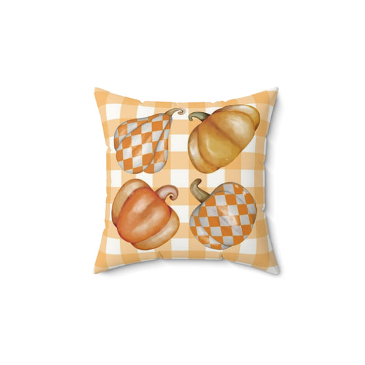 Plaid Pumpkin Pillow, Halloween Pumpkin Accent Throw, Thanksgiving Pumpkin Cushion, Rustic Autumn Pillow, Harvest Home Pillow,Pumpkin Pillow