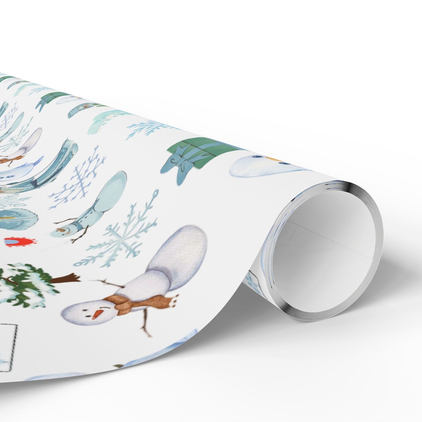 Wonderland Wrapping Paper Roll Snowman Winter Fun Gift Wrap Holiday Christmas Presents Children Festive Party
