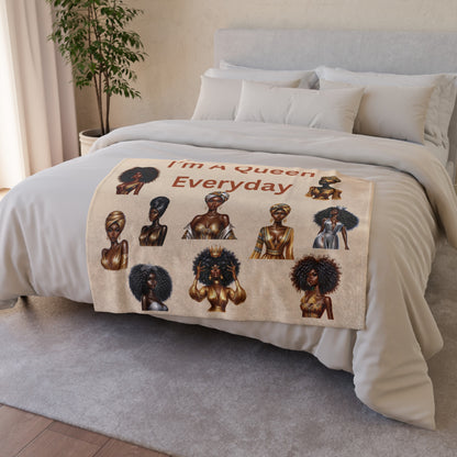 Queens Throw Blanket, Black Queen Picture Blanket, Black Girl magic Blanket, Afro American Blanket, Afrocentric Blanket, Black Women rt Blanket, African Adult Blanket, African Women Blanket, Mom A Queen Blanket, Beautiful Queen blanket,