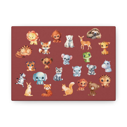 Assorted Baby Animal Wall Canvas