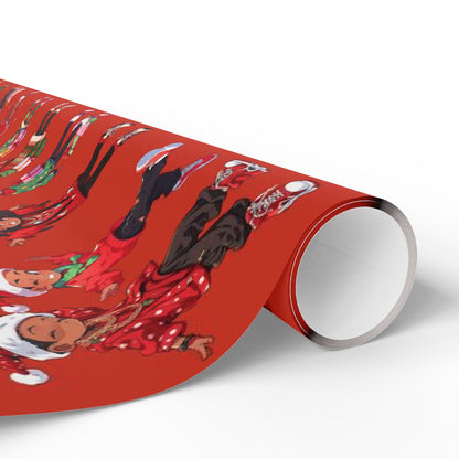 Afrocentric Holiday Paper, Cultural Christmas Wrapping Paper, Diverse Wrapping Paper, African American Christmas Wrapping Paper, Cultural Gift Wrap, Afrocentric Wrap, Children Christmas Wrapping Paper, Ethnic Gift Wrap