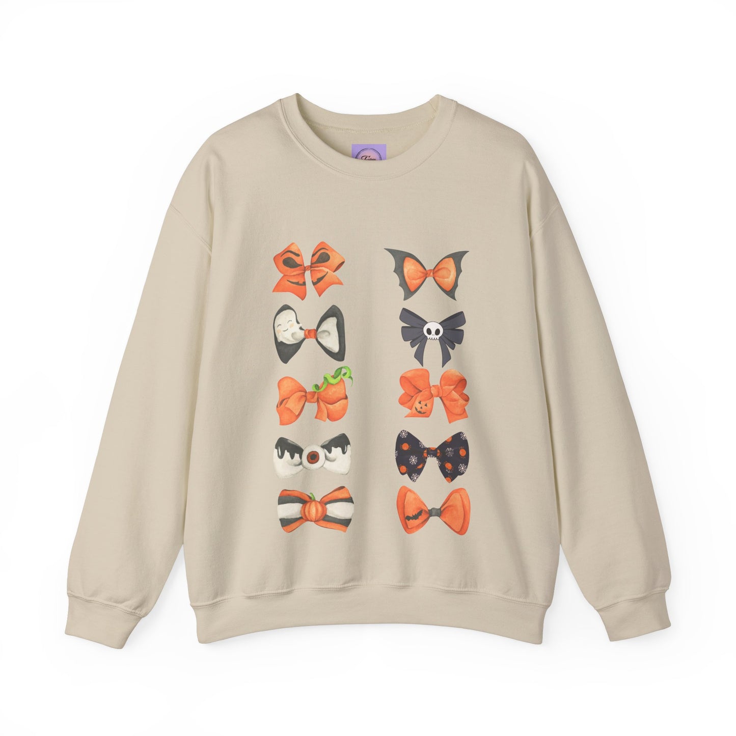 Decorated Halloween Bow Sweatshirt, Horror Bow Sweatshirt, Fall Halloween Sweatshirt, Autumn Coquette Bow Sweatshirt, Spooky Bow Sweatshirt, Coquette Halloween Bow Sweatshirt, Halloween Sweatshirt, Coquette Fall Sweatshirt