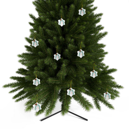 Rainbow Snowman Christmas Ornament