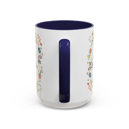 Mom Love Mug, Cottagecore Tea Accent Cup, Wildflower Accent Coffee Mug, Mom Love Accent Mug, Mother's Accent Coffee Mug, Message To Mom Mug.