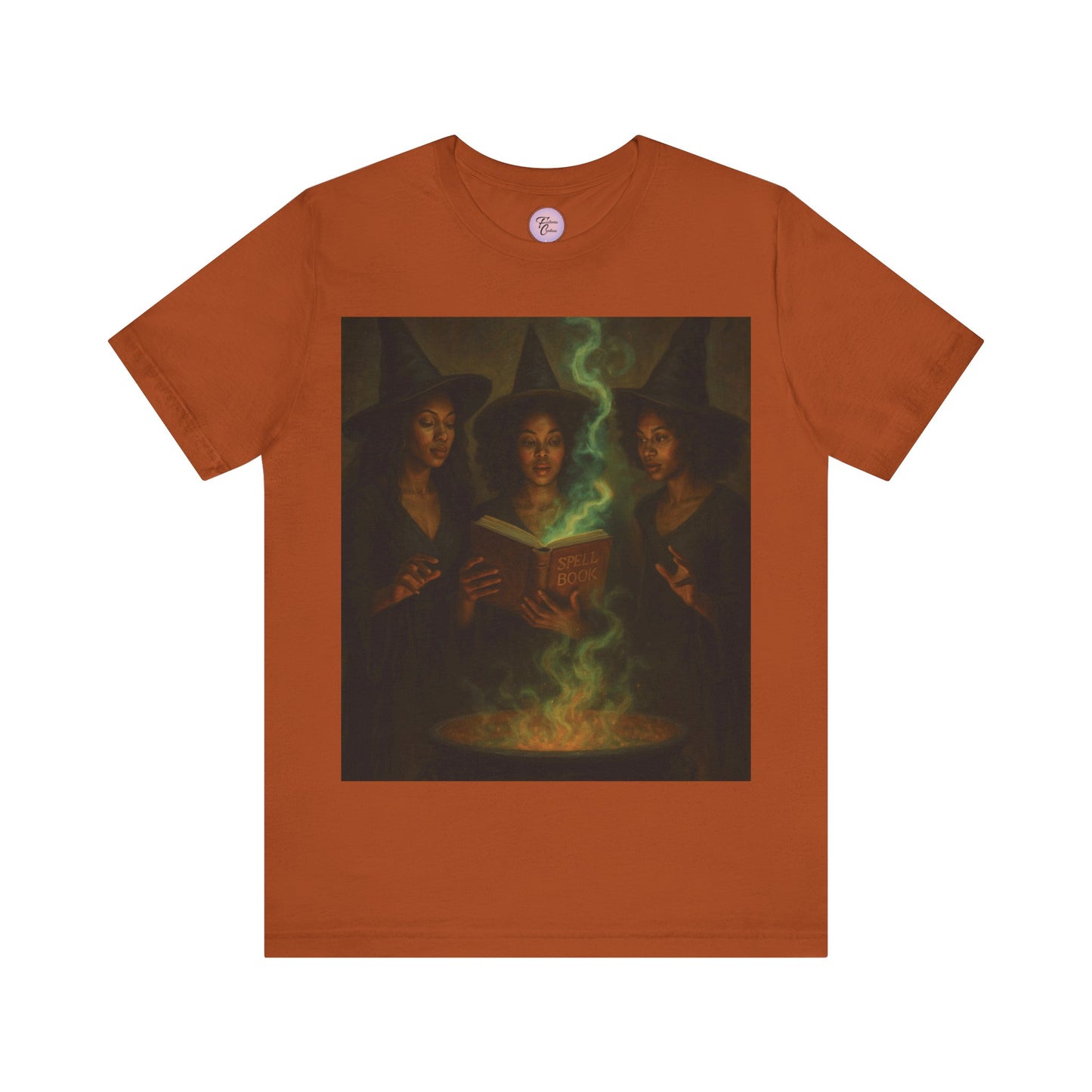 Witches Brew Tee Shirt, Witchy Trio Halloween T-Shirt: Spell Book & Cauldron Graphic Tee