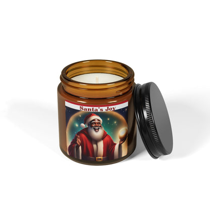 Santa's Joy Candle, Black Santa's Christmas Candle, Black Santa Candle, Scented Soy Xmas Candle, Scented Santa Candle