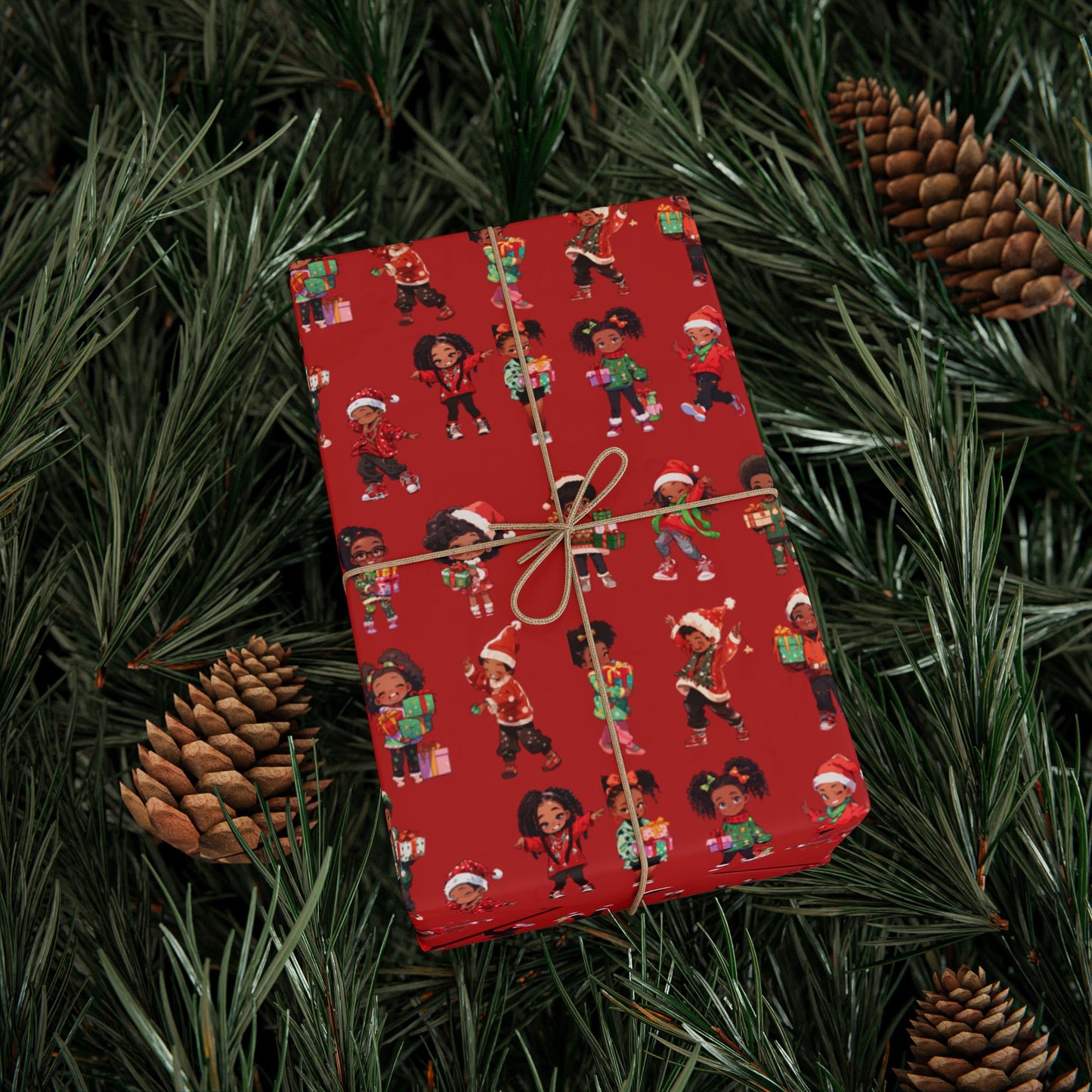 Afrocentric Holiday Paper, Cultural Christmas Wrapping Paper, Diverse Wrapping Paper, African American Christmas Wrapping Paper, Cultural Gift Wrap, Afrocentric Wrap, Children Christmas Wrapping Paper, Ethnic Gift Wrap