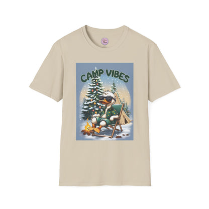 Snow Duck Camp Fire Shirt, Cool Duck Camping Shirt, Christmas Duck Camp Tee, Holiday Duck Camp Shirt, Duck Camping Tee, Duck Chill Shirt,  Funny Duck Camping Shirt, Cartoon Duck Holiday Camp Shirt,
