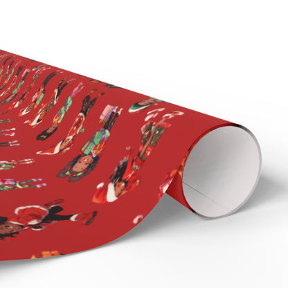 Afrocentric Holiday Paper, Cultural Christmas Wrapping Paper, Diverse Wrapping Paper, African American Christmas Wrapping Paper, Cultural Gift Wrap, Afrocentric Wrap, Children Christmas Wrapping Paper, Ethnic Gift Wrap