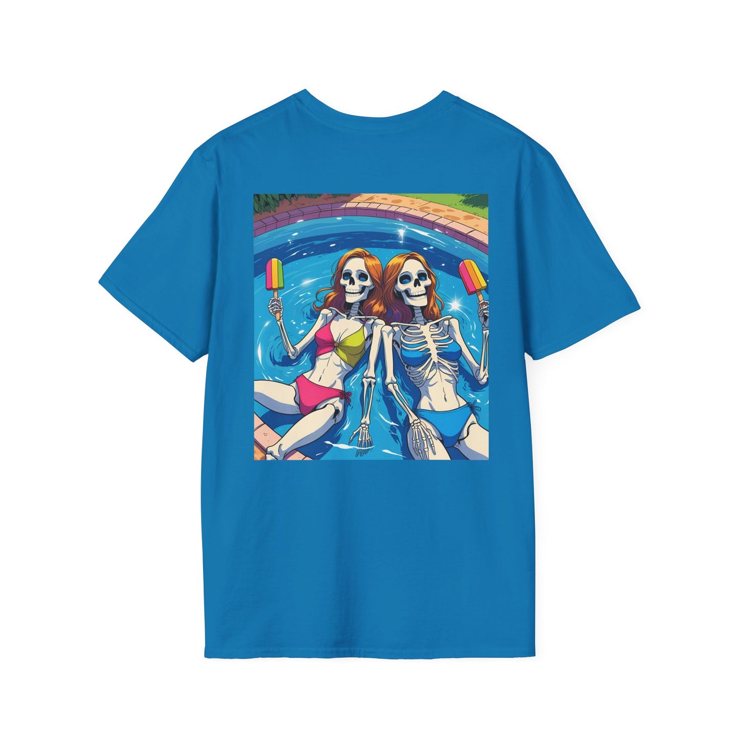 Summer Ween Skeleton Popsicle Shirt,  Halloween in July Pool Party Shirt, Bikini Skeleton Tee Shirt, Popsicle Skeleton Tee, Pool Vibes Skeleton Shirt, Skeleton Pool Party Tee, Summer Skeleton Pool Tee,