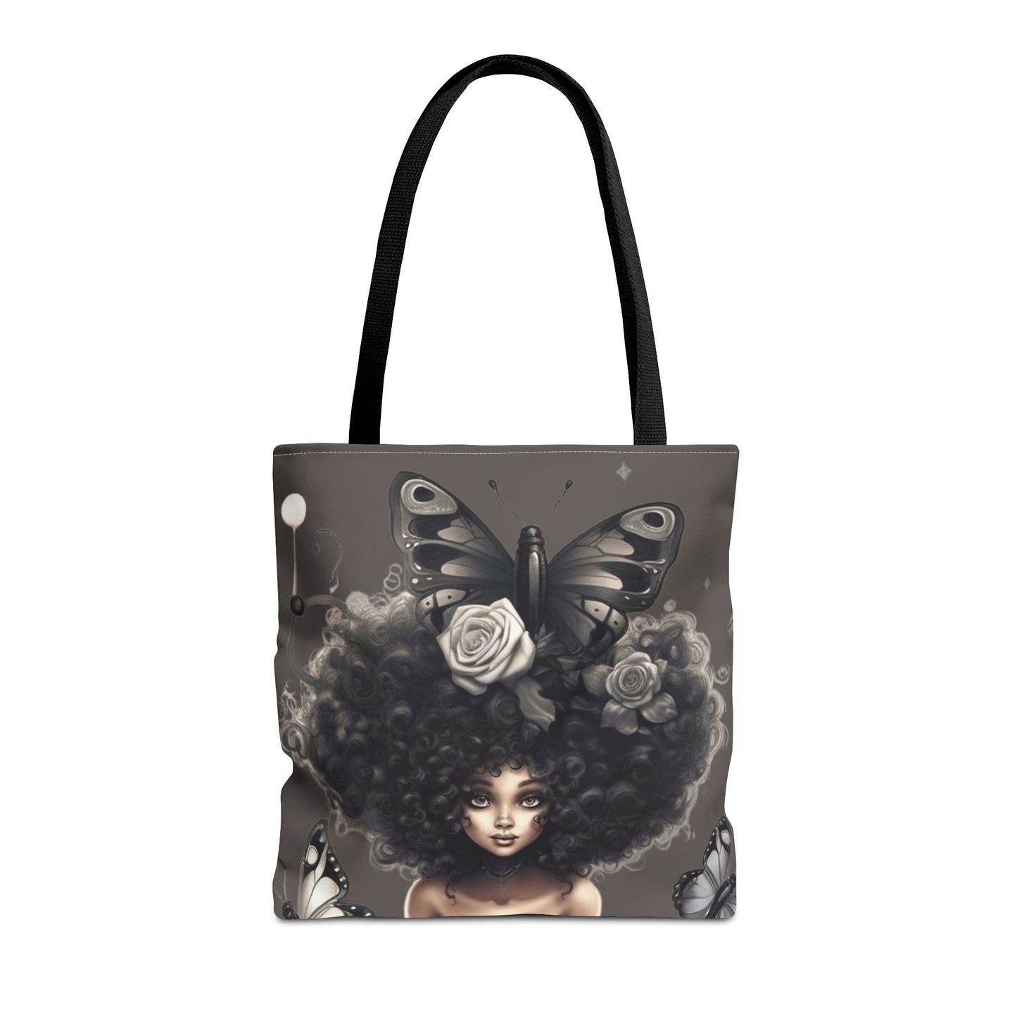 Mystic Woman Tote Bag, Black Women Butterfly Tote, Black Butterfly Women Tote, Mother Butterfly Tote, Black Butterfly Tote, Butterfly Women Tote Bag, African Women Tote Bag