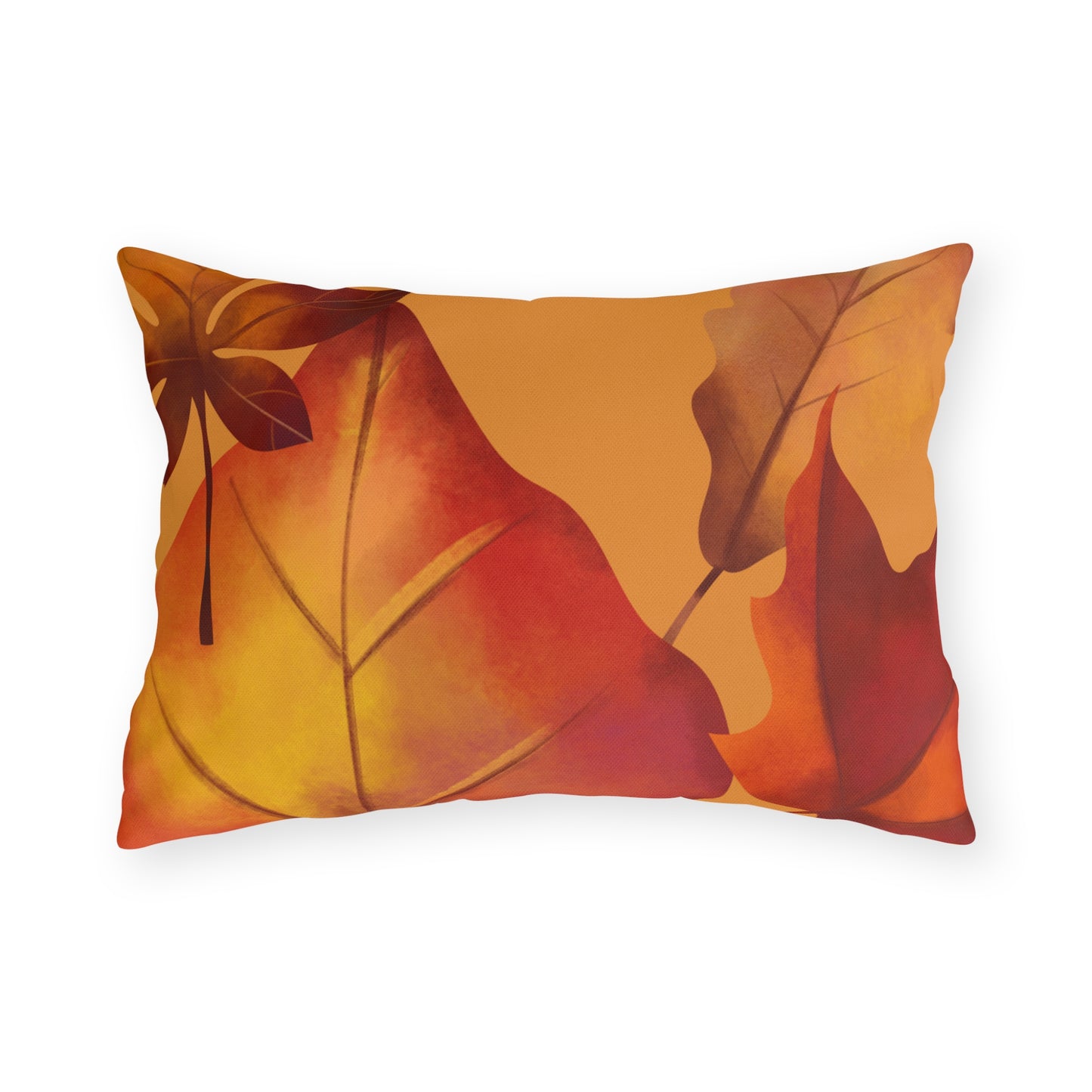 Fall Leaves Accent Pillow, Autumn Outdoor Leaves Pillow, Fall Leaves Outdoor Pillow, Foliage Pillow, Autumn Leaves Pillow