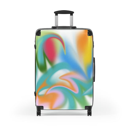 Abstract Art Suitcase, Colorful Rolling Suitcase, Art-Inspired Luggage, Trendy Carry-On Suitcase, Vibrant Suitcase, Artistic Luggage, Colorful Travel Luggage, Unique Carry On