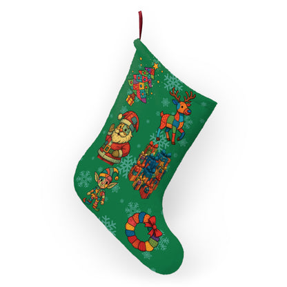 Christmas Stockings, Xmas Stocking, Children Patchwork Gift Holder - Holiday Decor, Festive Home Decor, Christmas Mantel Decor, Stocking