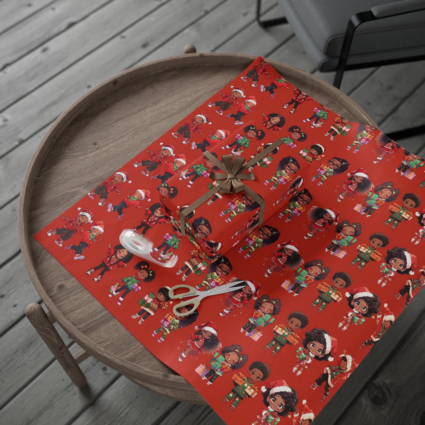 Afrocentric Holiday Paper, Cultural Christmas Wrapping Paper, Diverse Wrapping Paper, African American Christmas Wrapping Paper, Cultural Gift Wrap, Afrocentric Wrap, Children Christmas Wrapping Paper, Ethnic Gift Wrap