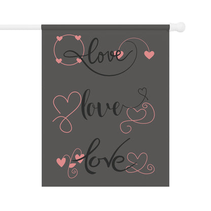 Love Print Welcome Flag