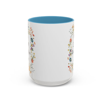 Mom Love Mug, Cottagecore Tea Accent Cup, Wildflower Accent Coffee Mug, Mom Love Accent Mug, Mother's Accent Coffee Mug, Message To Mom Mug.