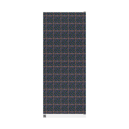 Christmas Candy Cane Wrapping Paper, Festive Holiday Gift Wrap, Holly and Snowflake Design Seasonal Christmas Paper