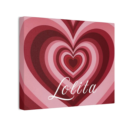 Heart Canvas Wall Art, Love Decor, Personalized Name Sign, Stretched Canvas Print, 0.75 Inch Depth, Customized Heart Design