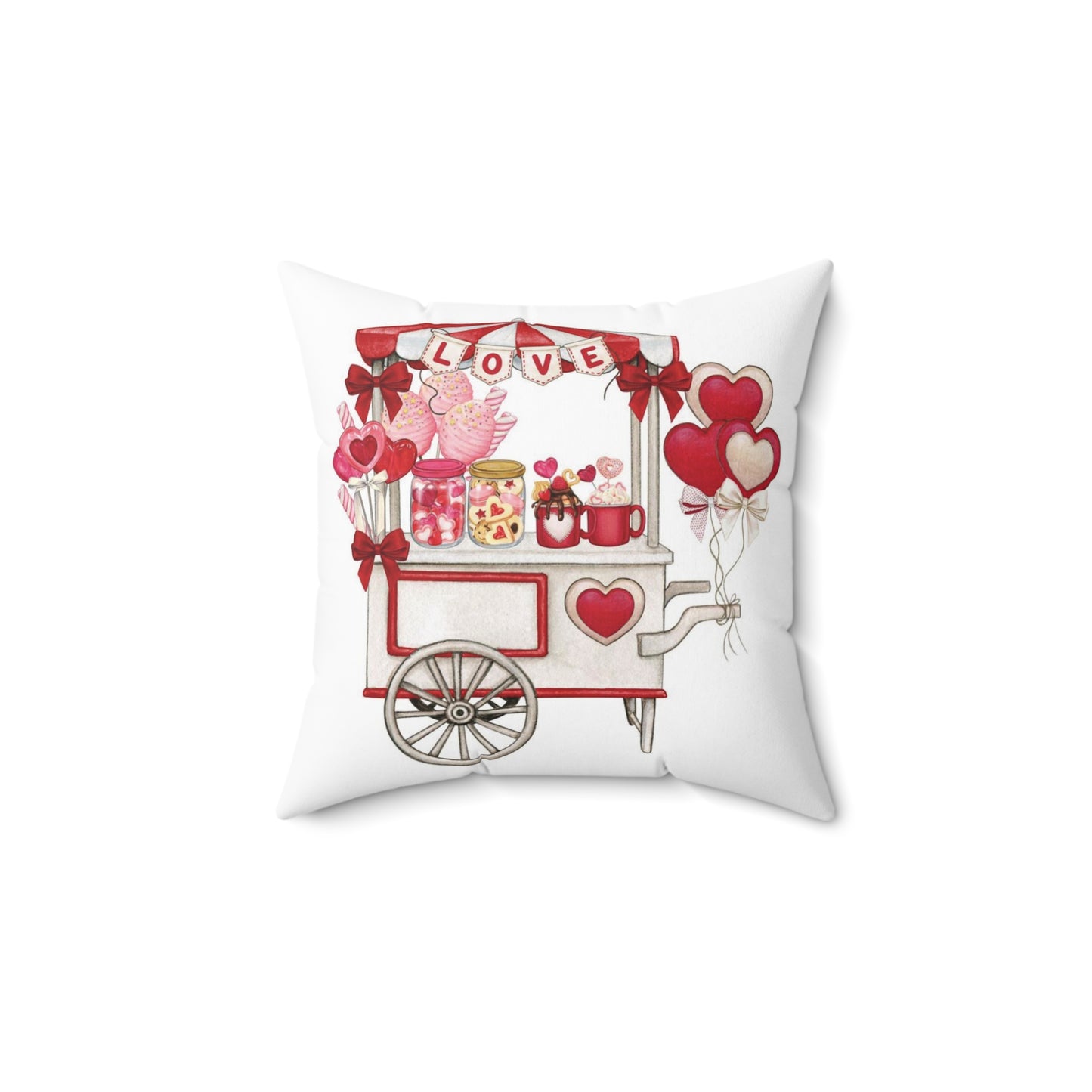 Gnome's Valentine's Day Spun Polyester Square Pillow