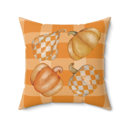 Plaid Pumpkin Pillow, Halloween Pumpkin Accent Throw, Thanksgiving Pumpkin Cushion, Rustic Autumn Pillow, Harvest Home Pillow,Pumpkin Pillow