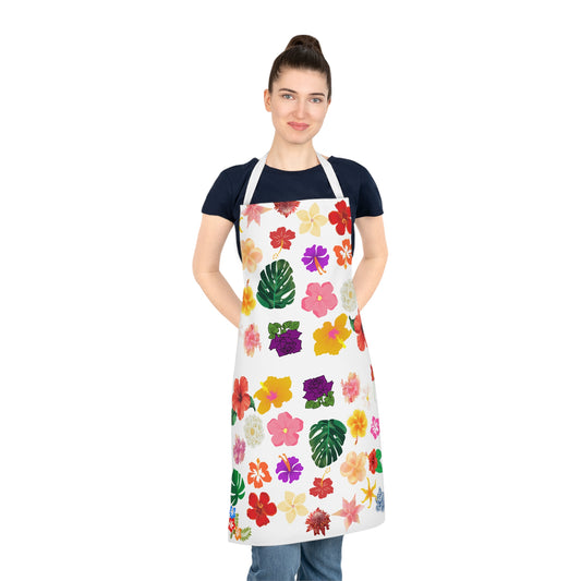 Adult Hawaiian Print Apron (AOP)