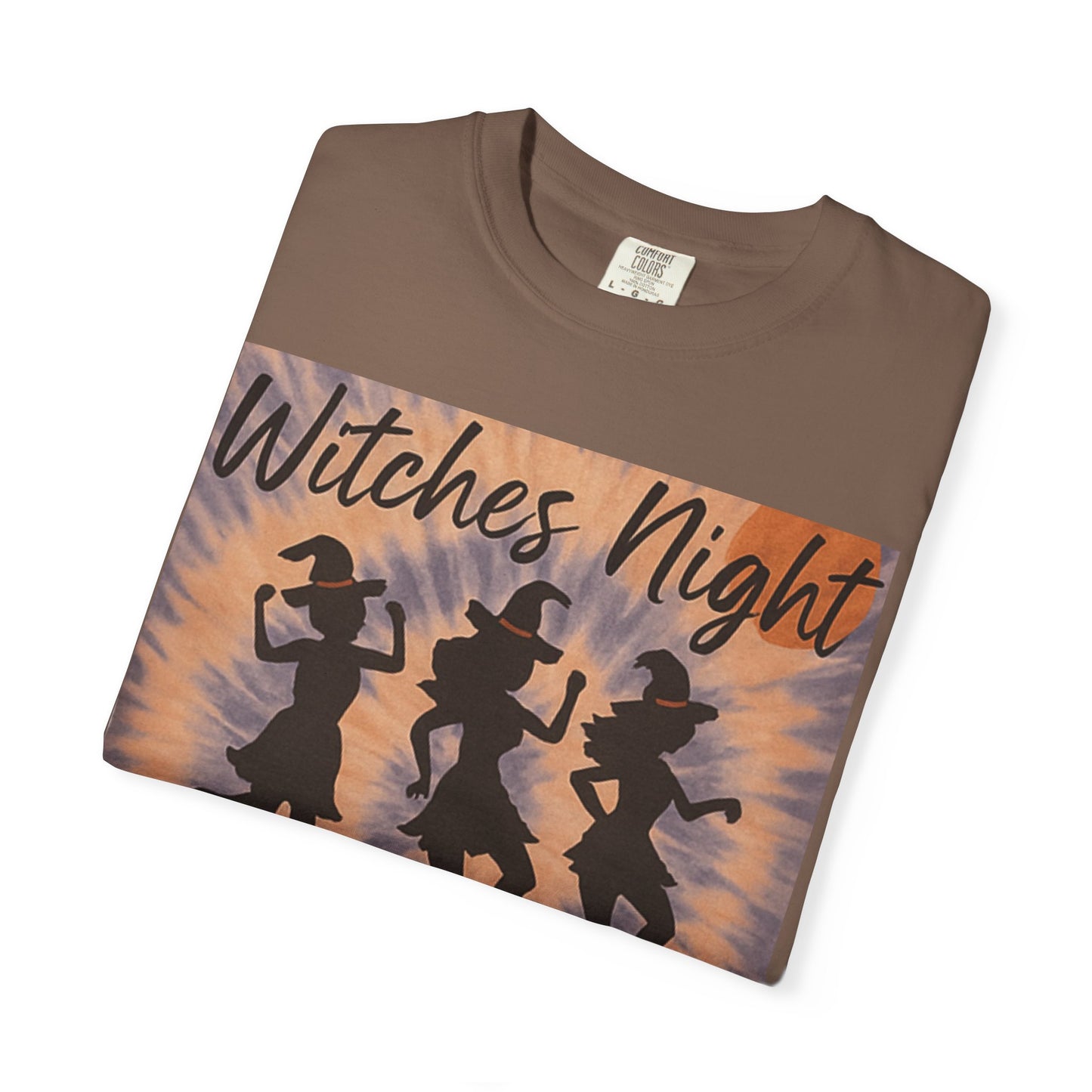 Witches Night T-Shirt – Halloween Witch Graphic Tee – Spooky Season Shirt – Dancing Witches Top – Cauldron Pumpkin Fall Festival Tee