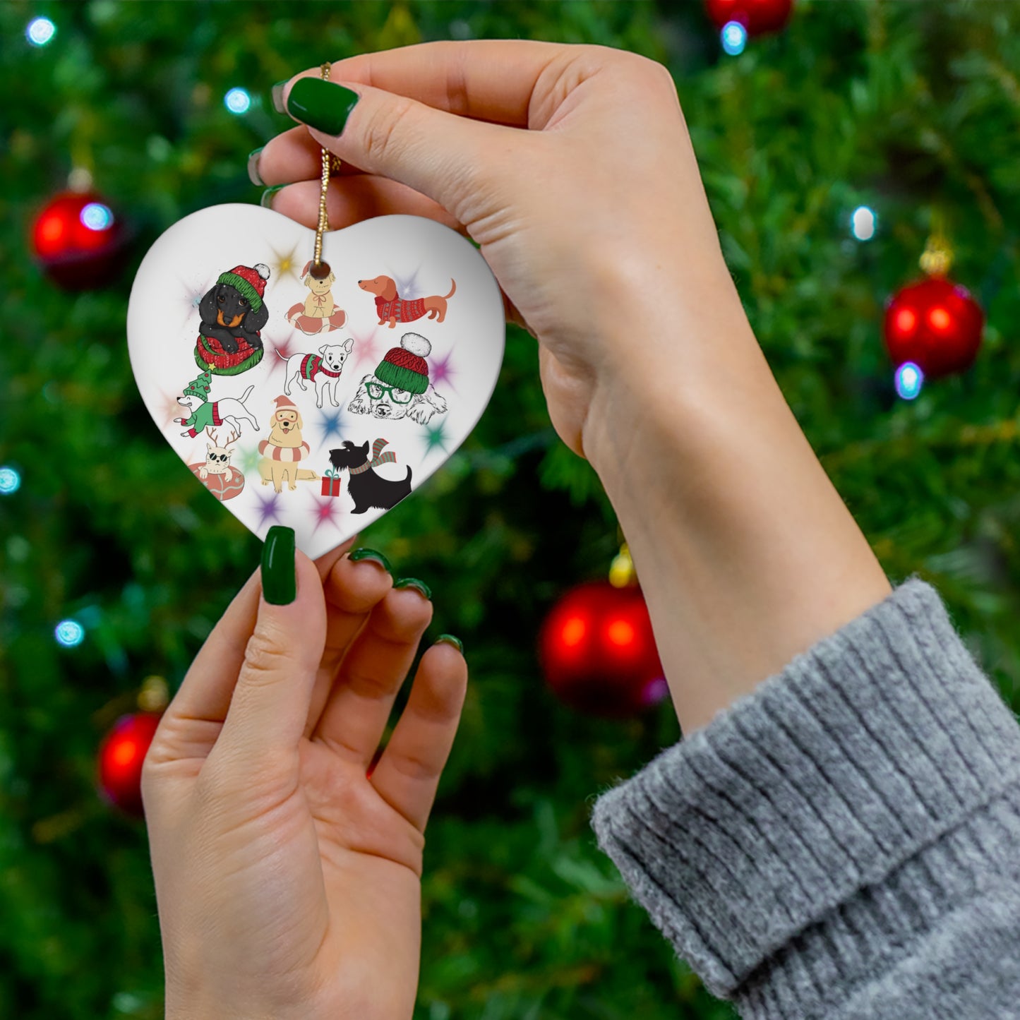 Ceramic Ornament, 4 Shapes