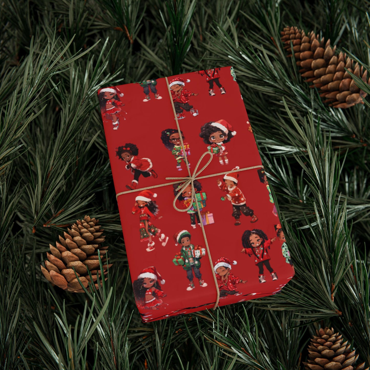 Afrocentric Holiday Paper, Cultural Christmas Wrapping Paper, Diverse Wrapping Paper, African American Christmas Wrapping Paper, Cultural Gift Wrap, Afrocentric Wrap, Children Christmas Wrapping Paper, Ethnic Gift Wrap
