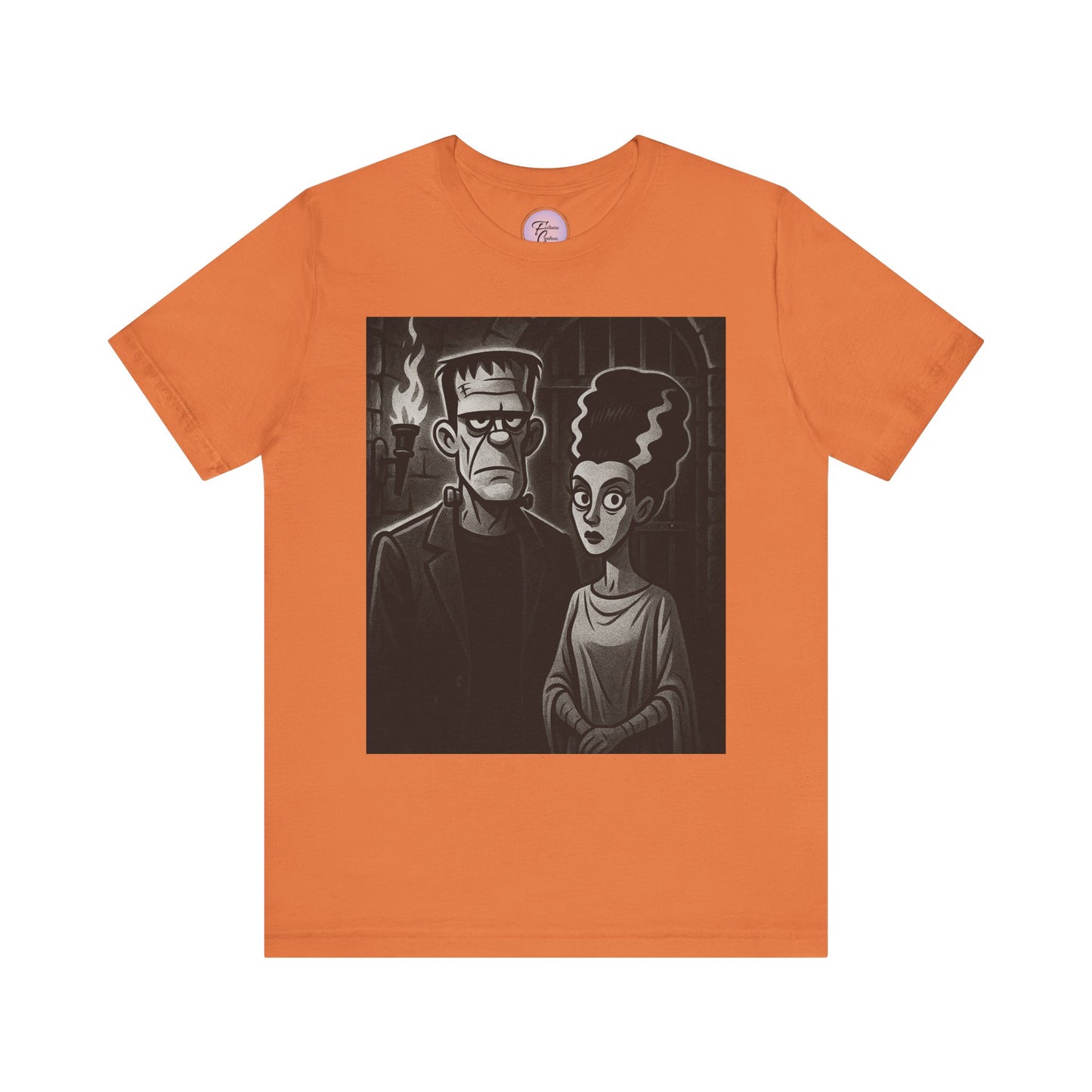 Frankenstein Couple Tee, Bride Of Frankenstein Shirt, Monsters Dark Aesthetic Tee, Universal Monsters Tee,  Monster Couple Shirt, Creepy Couple Shirt, Frankenstein Retro Graphic Tee, Bride Of Frankenstein
