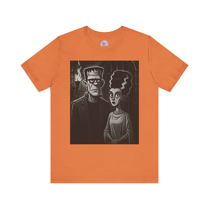 Frankenstein Couple Tee, Bride Of Frankenstein Shirt, Monsters Dark Aesthetic Tee, Universal Monsters Tee,  Monster Couple Shirt, Creepy Couple Shirt, Frankenstein Retro Graphic Tee, Bride Of Frankenstein