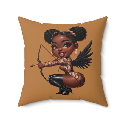 Black Cupid Valentine Pillow,  Angel Throw Pillow, Cherub Throw Pillow, Heavenly Décor Pillow, Chic Angel Cushion, Fantasy Angel Pillow, Angel Decor Pillow, Angel Cherub Decor