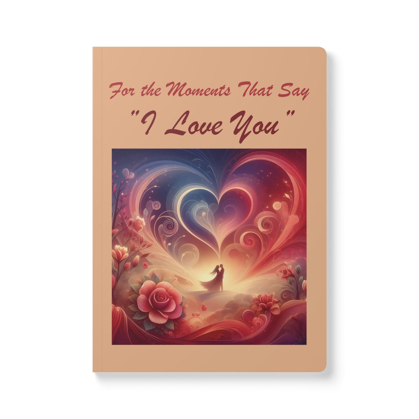 Whimsical Valentine Day Journal, Romantic Stationery Gift , Floral Heart Notebook, Valentine's Keepsake Book, Love Inspired Journal, Love Story Journal, Inside Prints Journal, Romantic Writing Journal, Couples Keepsake Journal