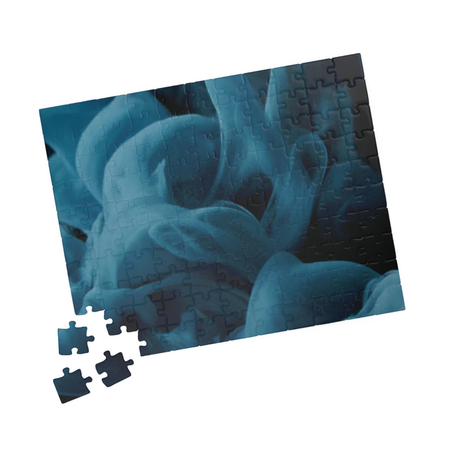 Smoky Blue Abstract Puzzle, Blue Vibrant Puzzle, Challenging Blue Puzzle, Blue Difficult Puzzle, Blue Gradient Puzzle, Difficult Blue Jigsaw