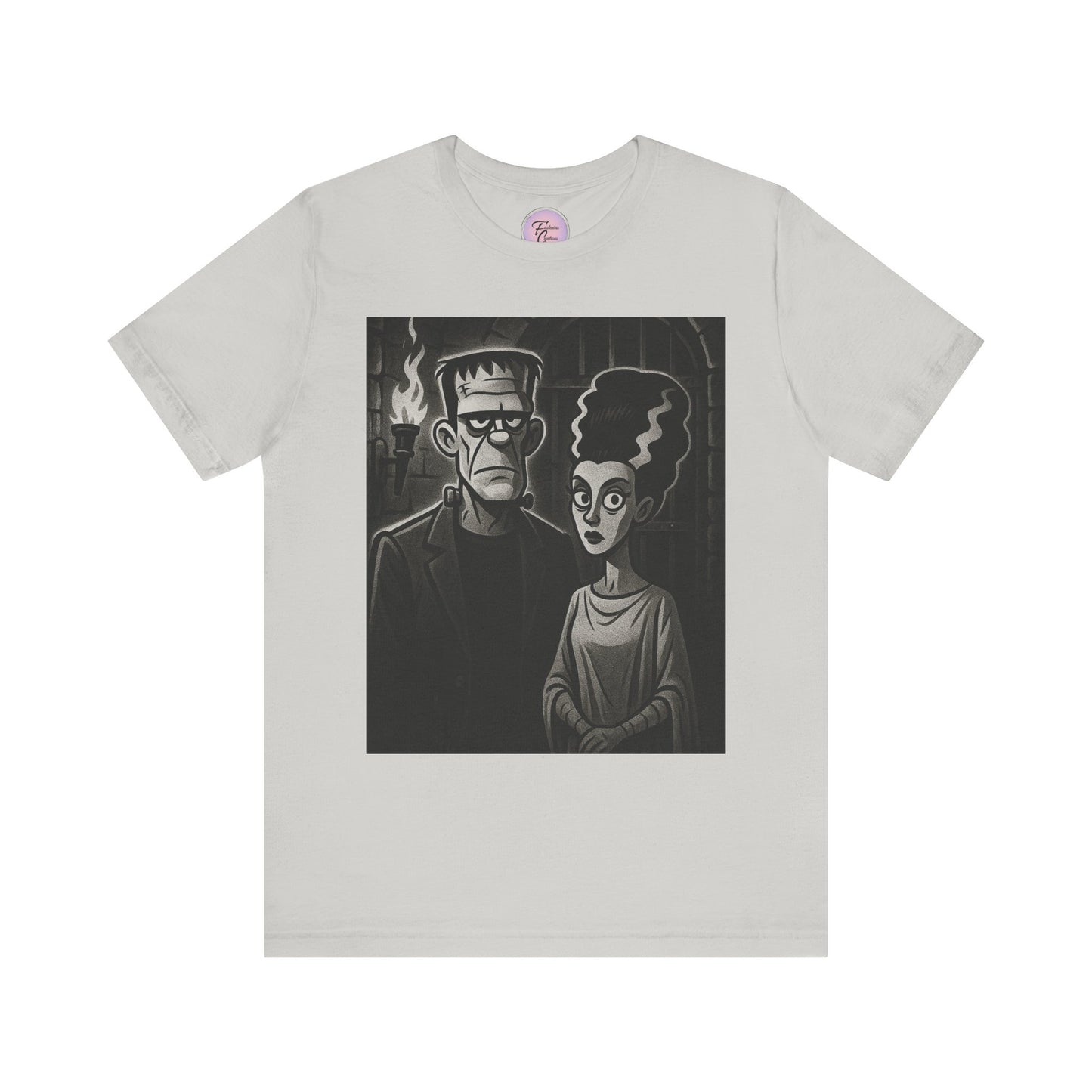 Frankenstein Couple Tee, Bride Of Frankenstein Shirt, Monsters Dark Aesthetic Tee, Universal Monsters Tee,  Monster Couple Shirt, Creepy Couple Shirt, Frankenstein Retro Graphic Tee, Bride Of Frankenstein