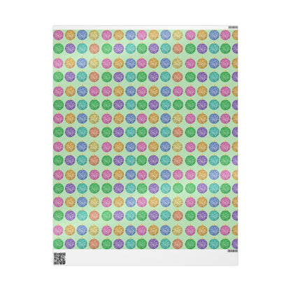 Christmas Bulb Wrapping Paper, Colorful Ornament Design Paper, Colorful Holiday Wrapping, Colorful Ornament Paper, Holiday Ornament Gift Wrap, Ornament Holiday Wrap, Ornament Wrap Paper, Merry Christmas Wrapping Paper