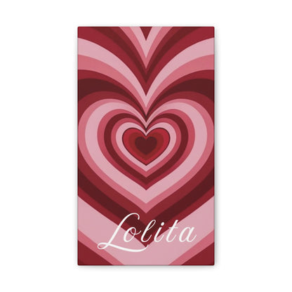 Heart Canvas Wall Art, Love Decor, Personalized Name Sign, Stretched Canvas Print, 0.75 Inch Depth, Customized Heart Design